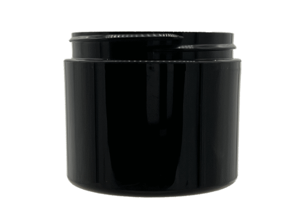 4 oz 89-400 Black PP Double Wall Straight Base Jar