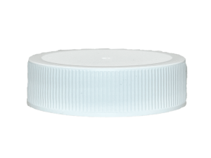 45-400 Ribbed White Continuous Thread Cap Unlined