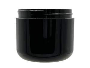 6 oz 70-400 Black PP Double Wall Round Base Jar