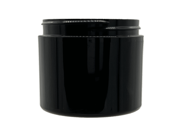 6 oz 70-400 Black PP Double Wall Straight Base Jar
