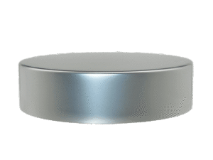 70-400 Metal Overshell Matte Silver Continuous Thread Cap Foam Liner