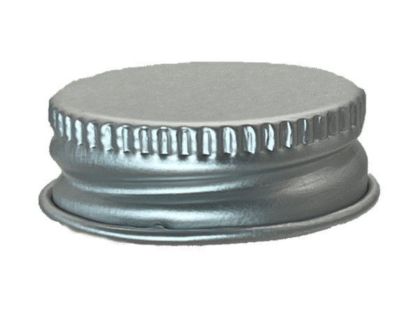 70-400 Metal Silver Continuous Thread Cap Pressure Sensitive (PS) Liner