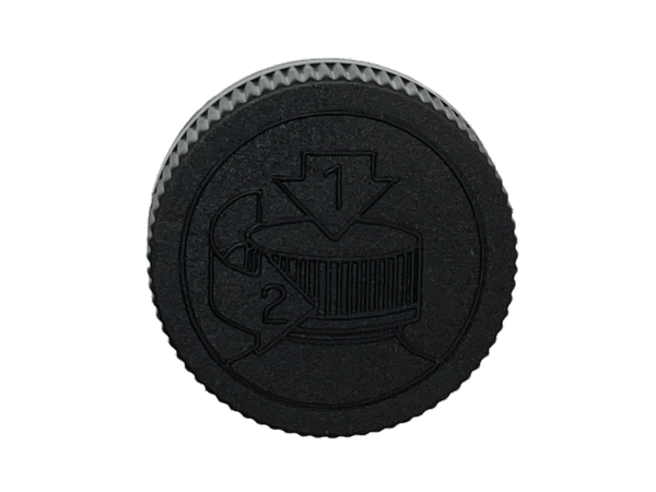 70-400 Pictorial Black Child Resistant Cap Pressure Sensitive (PS) Liner