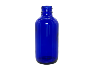 8 oz 28-400 Blue Glass Boston Round