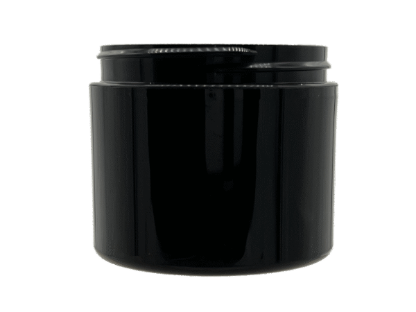8 oz 89-400 Black PP Double Wall Straight Base Jar