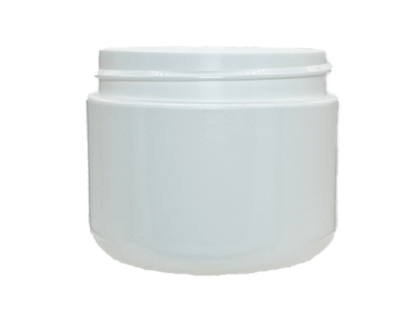 8 oz 89-400 White PP Double Wall Round Base Jar