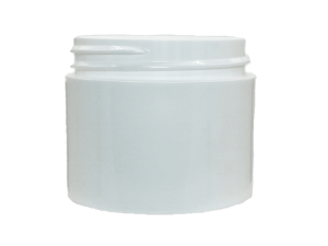 8 oz 89-400 White PP Double Wall Straight Base Jar