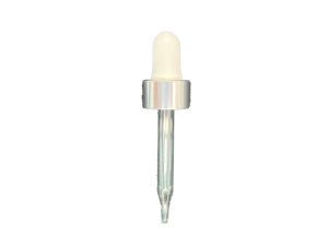 20-410 Metal Overshell Shiny Silver Dropper