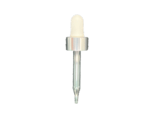 20-410 Metal Overshell Shiny Silver Dropper