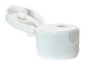 20-410 Ribbed White Flip Top Cap Unlined