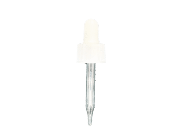 24-410 Ribbed White Dropper