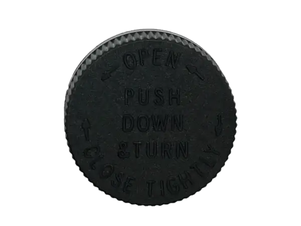22-400-pdt-text-black-child-resistant-cap
